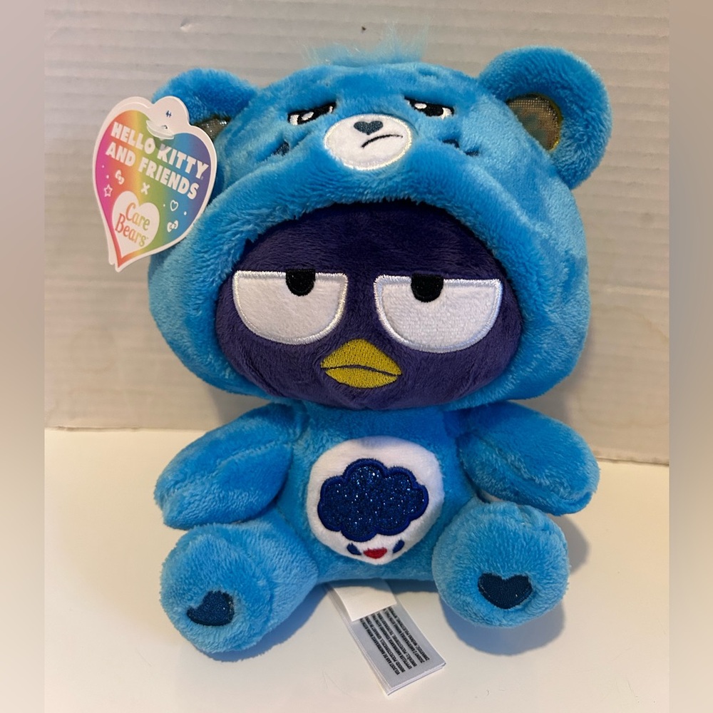 SANRIO HELLO KITTY & CARE BEARS COLLAB 8" BADTZ MARU DRESSED AS GRUMPY BEAR